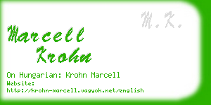 marcell krohn business card